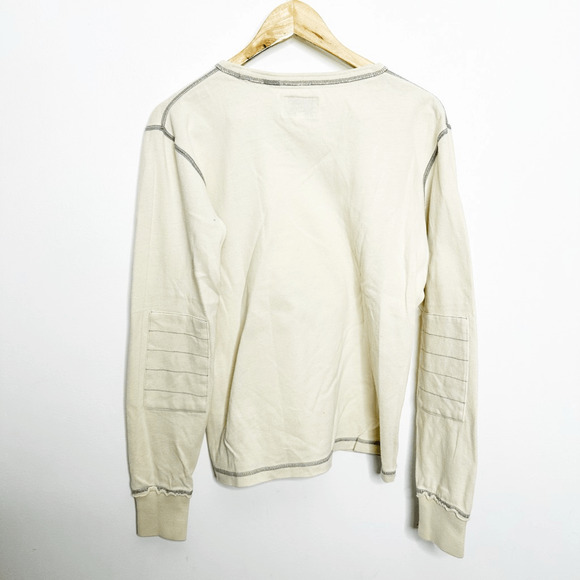 GANT X MICHAEL BASTIAN Cotton Long Sleeve T shirt cream contrast stitch Men's S - Picture 8 of 9
